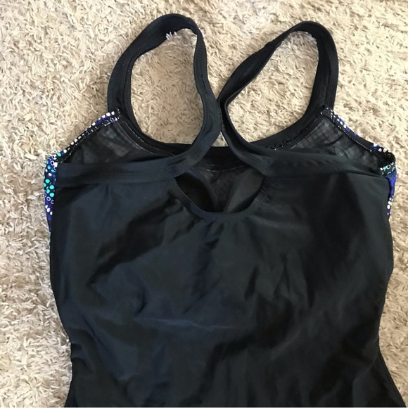 Body Concept Black Blue 1-pc Bathing Suit Swimsuit Plus Size 14 L Large Modest - Picture 7 of 16